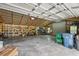 Spacious detached garage with high ceilings, wooden beams, and ample room for storage and vehicles at 226 Treeline Ln, Ormond Beach, FL 32174