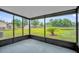 This screened patio offers views of the private backyard at 2517 Oak Hollow Dr, Kissimmee, FL 34744