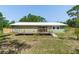 Backyard deck overlooking a lush backyard at 2953 Sled Rd, Christmas, FL 32709