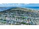Wide aerial view showcasing the property's location relative to the ocean and surrounding coastal community at 31 River Shore Dr, Ormond Beach, FL 32176