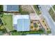Direct aerial view showing the layout of the property with its xeriscaped front yard at 31 River Shore Dr, Ormond Beach, FL 32176