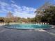 A beautiful pool with lounge chairs is surrounded by lush trees and landscaping, creating a relaxing oasis at 37 Meadowwood Trl, Deland, FL 32724
