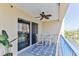 Cozy balcony featuring seating and a view, perfect for enjoying the outdoors and creating a relaxing ambiance at 5300 S Atlantic Ave # 12-403, New Smyrna Beach, FL 32169