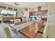 Dining area showcases a large table, open floorplan and abundant natural light at 6254 Woodhaven Village Dr, Port Orange, FL 32128