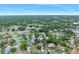 Aerial view of a neighborhood with mature trees and blue skies at 718 Sleepy Hollow Dr, Port Orange, FL 32127