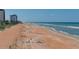 Expansive beach view showcasing the property's proximity to the ocean and sandy shoreline at 8 Ocean Dunes Dr, Ormond Beach, FL 32176