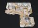 Aerial 3D floorplan featuring bedrooms, bathrooms, and living spaces at 918 Noble Run, New Smyrna Beach, FL 32168
