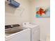 This laundry room features a side-by-side washer and dryer at 918 Noble Run, New Smyrna Beach, FL 32168
