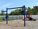 Community playground featuring swings and a colorful playset offers outdoor fun at 918 Noble Run, New Smyrna Beach, FL 32168
