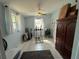 Bedroom with natural lighting, exercise equipment, and ceiling fan at 1081 Cobblestone Ave, Deltona, FL 32725