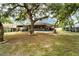 Spacious backyard featuring mature trees providing shade, with an inviting patio area for relaxation at 1113 Fort Smith Blvd, Deltona, FL 32725