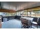 Enclosed patio space for outdoor dining and relaxation with backyard views and comfortable seating at 1113 Fort Smith Blvd, Deltona, FL 32725