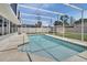 Side view of screened pool, with grass lawn and shed, great for outdoor living at 1142 Glendale Ave, Deltona, FL 32725