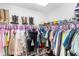 Organized walk-in closet with shelving, clothes hanging and shoes at 1326 13Th St, Orange City, FL 32763
