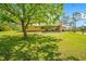 Lush backyard featuring a well-maintained lawn and mature trees, offering shade and a serene atmosphere at 140 Rodeo Rd, Ormond Beach, FL 32174