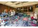 Garage filled with tools and equipment, providing ample storage and workspace for projects at 140 Rodeo Rd, Ormond Beach, FL 32174