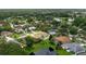 Aerial shot emphasizing the backyard pool, pond view, and neighborhood setting, contributing to the property's allure at 1491 Nappa Dr, Port Orange, FL 32128