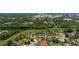 Scenic aerial view showcases homes surrounded by mature trees and green space in a tranquil neighborhood at 160 Point O Woods Dr, Daytona Beach, FL 32114