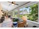 Bright sunroom with ample natural light and views of the serene and private backyard at 1637 Bent Oaks Blvd, Deland, FL 32724