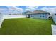 Large, well-maintained backyard featuring artificial turf, a putting green, a privacy fence, and seamless indoor-outdoor flow at 1759 Copinger Ter, Kissimmee, FL 34744