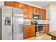 Well-equipped kitchen with stainless steel appliances, granite countertops, and ample cabinet space at 1923 Mendocino Ln, Port Orange, FL 32128