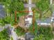 Aerial view showcasing the property boundaries surrounded by lush greenery at 200 Alpine St, Altamonte Springs, FL 32701