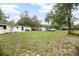 Large backyard with mature trees and ample space for outdoor activities at 2215 Lake Ruby Rd, Deland, FL 32724