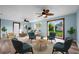 Inviting living room with comfortable seating, modern decor, and bright natural light at 2226 Sherwood Dr, South Daytona, FL 32119