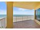 Spacious balcony with views of the beach and blue ocean at 2901 S Atlantic Ave # 401, Daytona Beach Shores, FL 32118