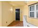 Black front door exterior view at 2901 S Atlantic Ave # 401, Daytona Beach Shores, FL 32118