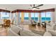 Cozy living room with ocean views, comfortable seating, and elegant decor at 2901 S Atlantic Ave # 401, Daytona Beach Shores, FL 32118