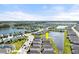 This two-story home boasts a prime location within a community offering picturesque water views and meticulously kept lawns at 2916 Meleto Blvd, New Smyrna Beach, FL 32168
