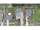 Aerial view showcasing property boundaries and pool surrounded by neighboring homes at 2980 Lockwood Blvd, Deltona, FL 32738