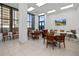 Inviting meeting room with tables, chairs, and large windows offering plenty of natural light at 2987 S Atlantic # 606, Daytona Beach Shores, FL 32118