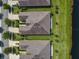 Aerial view showcasing the neighborhood layout and pond access at 3148 Bailey Ann Dr, Ormond Beach, FL 32174