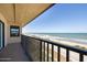 Ocean view from balcony, featuring blue ocean water, white sands, and a clear sky at 3170 Ocean Shore Blvd # 5010, Ormond Beach, FL 32176