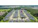 Overhead view of a community featuring neatly arranged homes and landscaped common areas at 3402 Torre Blvd, New Smyrna Beach, FL 32168
