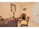 A home office with a writing desk, furnishings, neutral walls, and neutral-colored flooring at 4427 S Atlantic Ave, Port Orange, FL 32127