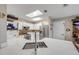 Modern kitchen with stainless steel appliances, quartz countertops, a skylight, and a tiled backsplash at 5478 Landis Ave, Port Orange, FL 32127