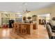 Entertain in style with this home bar featuring custom cabinetry, ample seating, and a welcoming atmosphere at 5721 John Anderson Hwy, Flagler Beach, FL 32136