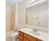 Bathroom with single sink vanity and shower/tub combo at 910 Sheeler Oaks Dr, Apopka, FL 32703