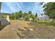 A spacious backyard featuring newly installed wood stairs at 1226 North St, Daytona Beach, FL 32114