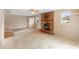 Living room featuring a brick fireplace at 1483 Meadowlark Dr, Deltona, FL 32725
