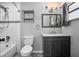 Bathroom featuring shower and tub combination and modern vanity at 2032 Yorkshire Dr, Deland, FL 32724