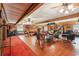Spacious rec room with hardwood floors, a seating area, and a pool table for games at 2221 Oak Hill Dr, Deland, FL 32720