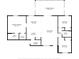 Detailed floor plan of the house layout, including room dimensions and porch area at 2509 Kumquat Dr, Edgewater, FL 32141