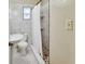 Updated bathroom with a modern vanity, tiled shower, and sleek fixtures at 352 Harlan Ave, Lake Helen, FL 32744