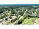 Community aerial view with golf course, water feature and mature landscaping at 438 Harbour Town Ln, Ormond Beach, FL 32174