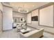 Cozy sitting room with a large mirror, comfortable sofa, and vanity for relaxation and personal grooming at 438 Harbour Town Ln, Ormond Beach, FL 32174