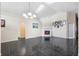 Bright living room featuring tile floors, vaulted ceilings, fireplace and skylights at 809 Brightview Dr, Lake Mary, FL 32746